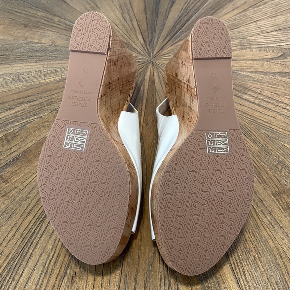 Stuart Weitzman Riveria Wedge - Patent White NWOB - Picture 6 of 7